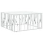 Mesa de centro acero inoxidable y vidrio plateado 100x100x50 cm de vidaXL, Mesas de centro - Ref: Foro24-350067, Precio: 306,...