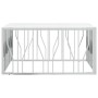 Mesa de centro acero inoxidable y vidrio plateado 100x100x50 cm de vidaXL, Mesas de centro - Ref: Foro24-350067, Precio: 306,...