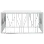 Mesa de centro acero inoxidable y vidrio plateado 100x100x50 cm de vidaXL, Mesas de centro - Ref: Foro24-350067, Precio: 287,...