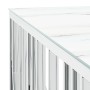 Mesa de centro acero inoxidable y vidrio plateado 100x100x50 cm de vidaXL, Mesas de centro - Ref: Foro24-350067, Precio: 306,...