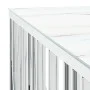 Mesa de centro acero inoxidable y vidrio plateado 100x100x50 cm de vidaXL, Mesas de centro - Ref: Foro24-350067, Precio: 287,...