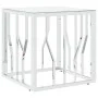 Stainless steel and silver glass coffee table 50x50x50 cm by vidaXL, Coffee table - Ref: Foro24-350043, Price: 149,99 €, Disc...