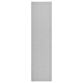 Alfombra de pasillo gris claro 80x300 cm