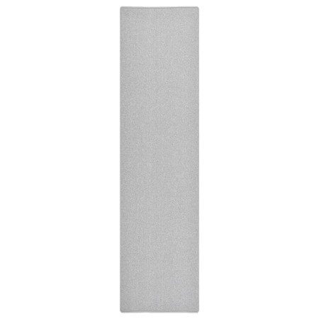 Alfombra de pasillo gris claro 80x300 cm