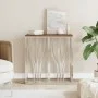 Console table stainless steel solid recycled wood silver by vidaXL, Side tables - Ref: Foro24-350037, Price: 108,84 €, Discou...