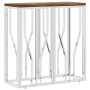 Console table stainless steel solid recycled wood silver by vidaXL, Side tables - Ref: Foro24-350037, Price: 109,83 €, Discou...