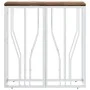 Console table stainless steel solid recycled wood silver by vidaXL, Side tables - Ref: Foro24-350037, Price: 108,84 €, Discou...