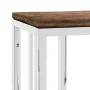 Console table stainless steel solid recycled wood silver by vidaXL, Side tables - Ref: Foro24-350037, Price: 108,84 €, Discou...