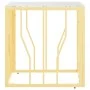 Mesa de centro de acero inoxidable y vidrio dorada 50x50x50 cm de vidaXL, Mesas de centro - Ref: Foro24-350042, Precio: 124,0...
