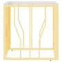 Mesa de centro de acero inoxidable y vidrio dorada 50x50x50 cm de vidaXL, Mesas de centro - Ref: Foro24-350042, Precio: 124,0...