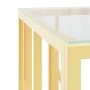 Mesa de centro de acero inoxidable y vidrio dorada 50x50x50 cm de vidaXL, Mesas de centro - Ref: Foro24-350042, Precio: 124,0...