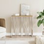 Console table stainless steel and solid silver acacia wood by vidaXL, Side tables - Ref: Foro24-350039, Price: 175,55 €, Disc...