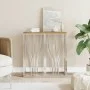 Console table stainless steel and solid silver acacia wood by vidaXL, Side tables - Ref: Foro24-350039, Price: 161,96 €, Disc...