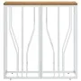 Console table stainless steel and solid silver acacia wood by vidaXL, Side tables - Ref: Foro24-350039, Price: 161,96 €, Disc...