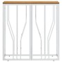 Konsolentisch aus Edelstahl und massivem Akazienholz in Silber von vidaXL, Seitentische - Ref: Foro24-350039, Preis: 175,55 €...