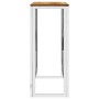 Konsolentisch aus Edelstahl und massivem Akazienholz in Silber von vidaXL, Seitentische - Ref: Foro24-350039, Preis: 175,55 €...