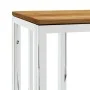 Console table stainless steel and solid silver acacia wood by vidaXL, Side tables - Ref: Foro24-350039, Price: 161,96 €, Disc...