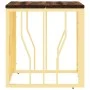 Mesa de centro acero inoxidable madera maciza reciclada dorada de vidaXL, Mesas de centro - Ref: Foro24-350046, Precio: 90,11...
