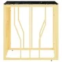Mesa de centro de acero inoxidable y vidrio dorada 50x50x50 cm de vidaXL, Mesas de centro - Ref: Foro24-350044, Precio: 131,3...
