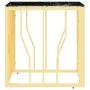 Mesa de centro de acero inoxidable y vidrio dorada 50x50x50 cm de vidaXL, Mesas de centro - Ref: Foro24-350044, Precio: 131,3...