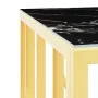 Mesa de centro de acero inoxidable y vidrio dorada 50x50x50 cm de vidaXL, Mesas de centro - Ref: Foro24-350044, Precio: 131,3...