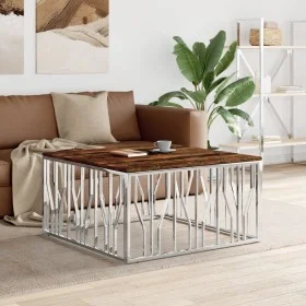 Couchtisch aus recyceltem Holz aus Edelstahl und Silber von vidaXL, Couchtisch - Ref: Foro24-350069, Preis: 175,29 €, Rabatt: %