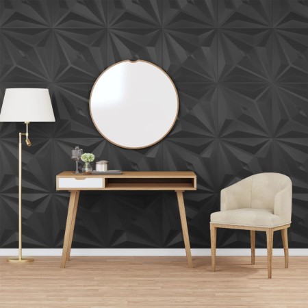 48 Stk. XPS Stern Wandpaneele schwarz 50x50 cm 12 m² von vidaXL, Wandverkleidung - Ref: Foro24-356936, Preis: 123,94 €, Rabat...