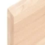 Wandregal aus unbehandeltem massivem Eichenholz, 160 x 50 x (2–4) cm von vidaXL, Regale und Regale - Ref: Foro24-363592, Prei...