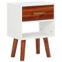 Mesita de noche de madera maciza de acacia 40x30x57 cm de vidaXL, Mesitas de noche - Ref: Foro24-245739, Precio: 67,19 €, Des...