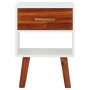 Mesita de noche de madera maciza de acacia 40x30x57 cm de vidaXL, Mesitas de noche - Ref: Foro24-245739, Precio: 67,19 €, Des...