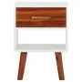 Mesita de noche de madera maciza de acacia 40x30x57 cm de vidaXL, Mesitas de noche - Ref: Foro24-245739, Precio: 49,14 €, Des...