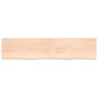 Untreated solid oak wood wall shelf 220x50x(2-6) cm by vidaXL, Shelves and shelves - Ref: Foro24-363617, Price: 154,76 €, Dis...