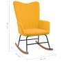 Senfgelber Schaukelstuhl aus Samt von vidaXL, Schaukelstühle - Ref: Foro24-327750, Preis: 117,87 €, Rabatt: %