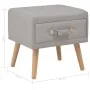 Gray bedside table 40x35x40 cm fabric by vidaXL, Nightstands - Ref: Foro24-247534, Price: 56,31 €, Discount: %
