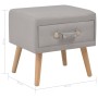 Mesita de noche gris 40x35x40 cm tela de vidaXL, Mesitas de noche - Ref: Foro24-247534, Precio: 57,22 €, Descuento: %