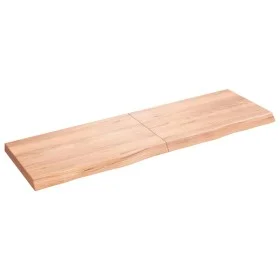 Light brown treated oak wood wall shelf 160x50x(2-6) cm by vidaXL, Shelves and shelves - Ref: Foro24-363713, Price: 91,60 €, ...