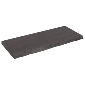 Dark brown treated oak wood wall shelf 120x50x(2-6)cm by vidaXL, Shelves and shelves - Ref: Foro24-363817, Price: 56,05 €, Di...