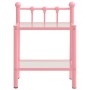 2 metal and glass pink and transparent nightstands by vidaXL, Nightstands - Ref: Foro24-325079, Price: 59,33 €, Discount: %