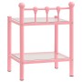 2 metal and glass pink and transparent nightstands by vidaXL, Nightstands - Ref: Foro24-325079, Price: 59,33 €, Discount: %