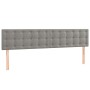 Cama box spring con colchón terciopelo gris claro 120x190 cm