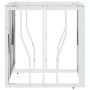 Mesa de centro acero inoxidable y vidrio plateada 50x50x50 cm de vidaXL, Mesas de centro - Ref: Foro24-350041, Precio: 90,27 ...