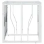 Mesa de centro acero inoxidable y vidrio plateada 50x50x50 cm de vidaXL, Mesas de centro - Ref: Foro24-350041, Precio: 90,58 ...