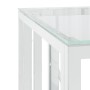 Mesa de centro acero inoxidable y vidrio plateada 50x50x50 cm de vidaXL, Mesas de centro - Ref: Foro24-350041, Precio: 90,27 ...