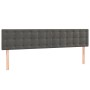 Cama box spring con colchón terciopelo gris oscuro 120x190 cm