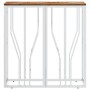 Konsolentisch aus Edelstahl, massives Recyclingholz, Silber von vidaXL, Seitentische - Ref: Foro24-350040, Preis: 109,08 €, R...