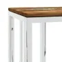 Console table stainless steel solid recycled wood silver by vidaXL, Side tables - Ref: Foro24-350040, Price: 108,02 €, Discou...