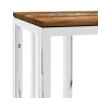 Konsolentisch aus Edelstahl, massives Recyclingholz, Silber von vidaXL, Seitentische - Ref: Foro24-350040, Preis: 109,08 €, R...