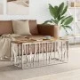 Couchtisch aus recyceltem Holz aus Edelstahl und Silber von vidaXL, Couchtisch - Ref: Foro24-350056, Preis: 104,67 €, Rabatt: %