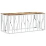 Stainless steel and silver recycled wood coffee table by vidaXL, Coffee table - Ref: Foro24-350056, Price: 105,63 €, Discount: %