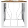 Stainless steel and silver recycled wood coffee table by vidaXL, Coffee table - Ref: Foro24-350056, Price: 105,63 €, Discount: %